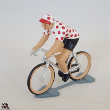 Figurine CBG Mignot Cycliste du Tour de France Maillot à Pois