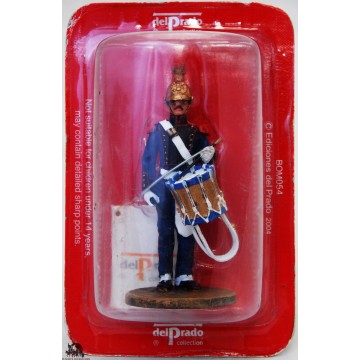 Del Prado firefighter drum France 1850 figurine