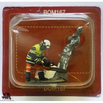 Firefighter Del Prado Figurine with Cut-Off PPE France 2009